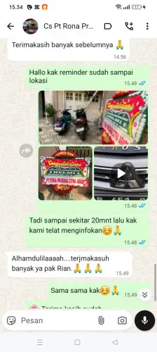 Testimonial Papan Bunga muaro jambi